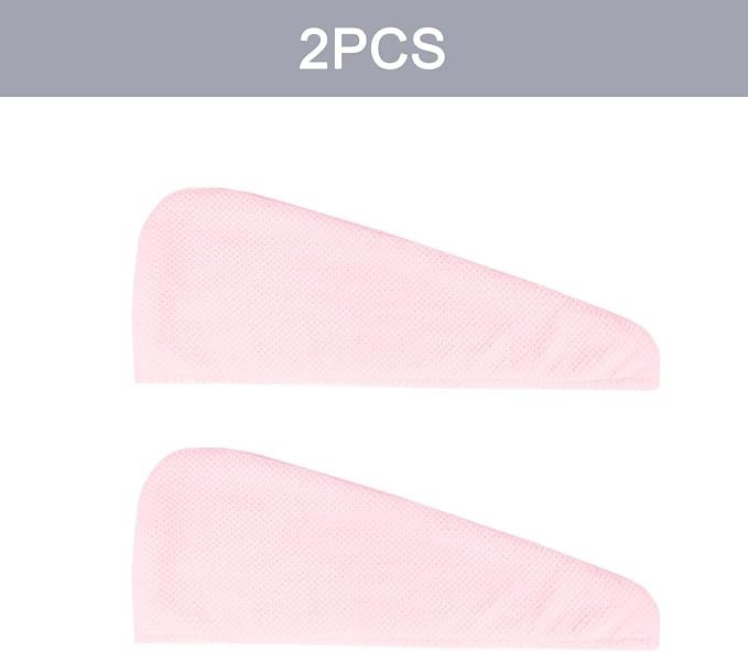 Microfiber Hair Towel, 2 Packs Hair Turbans - Image 3