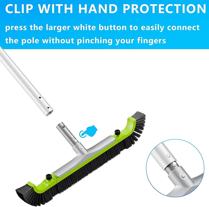 Sepetrel 20” Pool Brush Head for Cleaning Walls, Heavy Duty Inground/Above - Image 4