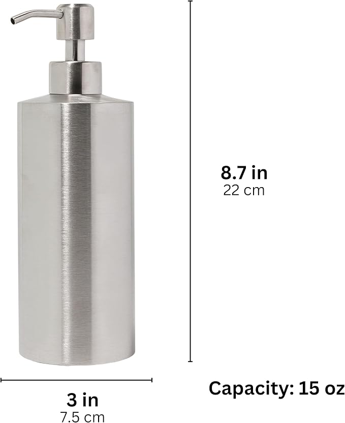 Silver Soap Dispenser Stainless Steel - Image 5