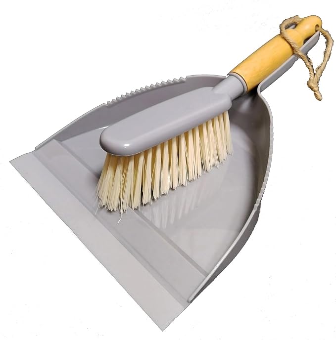Dustpan and Brush Set -Small Broom Dustpan Set, Hand Broom and Dust Pan by BOERSHUN