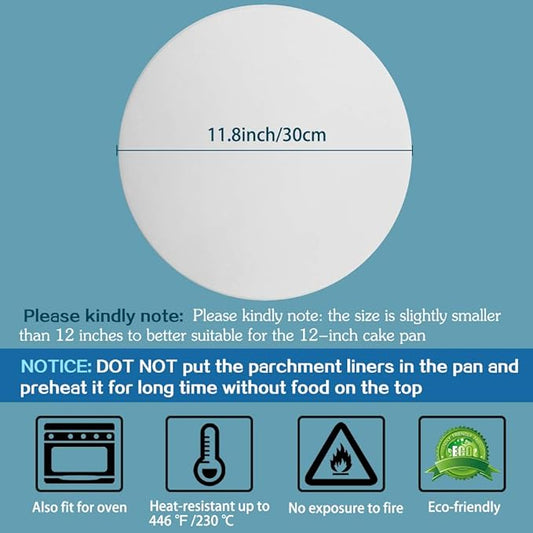 Baking Parchment Circles, 12 Inch Non Stick Baking Parchment Paper - Image 2