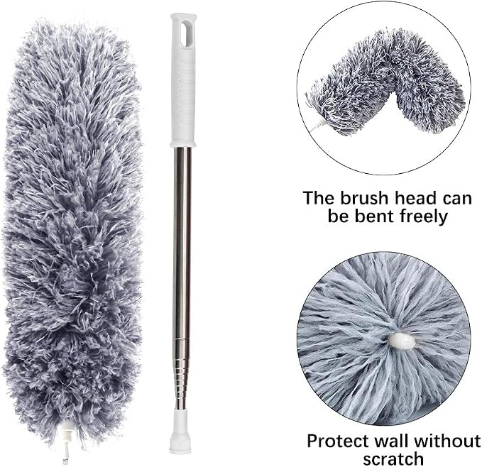 DELUX Microfiber Feather Duster Extendable Duster - Image 3