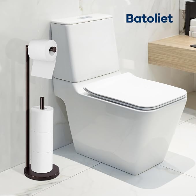 Toilet Paper Holder Stand, Toilet Paper Holder Free Standing, Bronze Toilet - Image 4