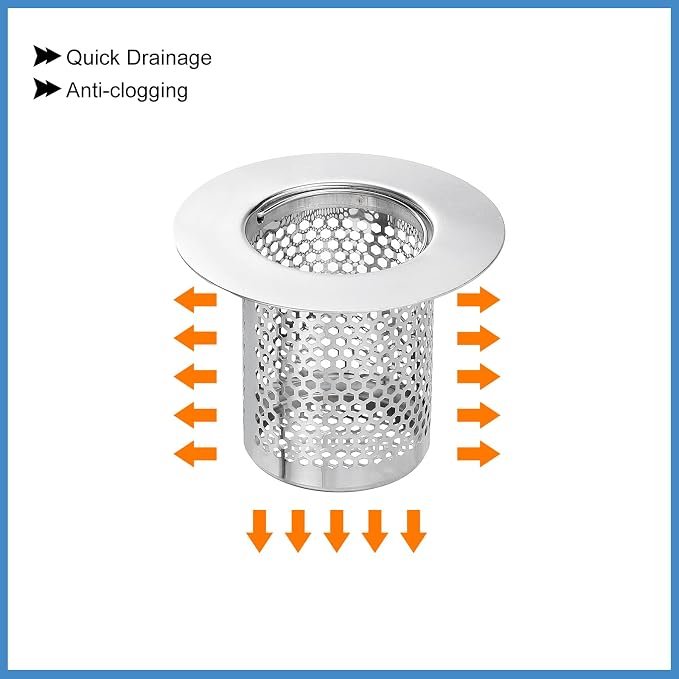 uxcell 4 Pack Shower Drain Strainer, Fit Hole Size from 1.5" to 2.6" - Image 4