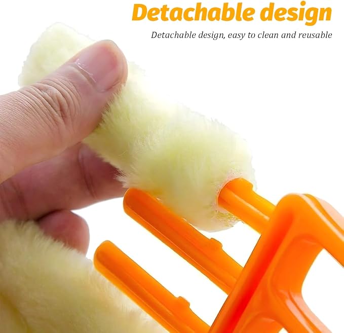 3PCS Blind Cleaner Duster Tool, 7 Fingers Microfiber Handheld Shutter Cleaning - Image 3
