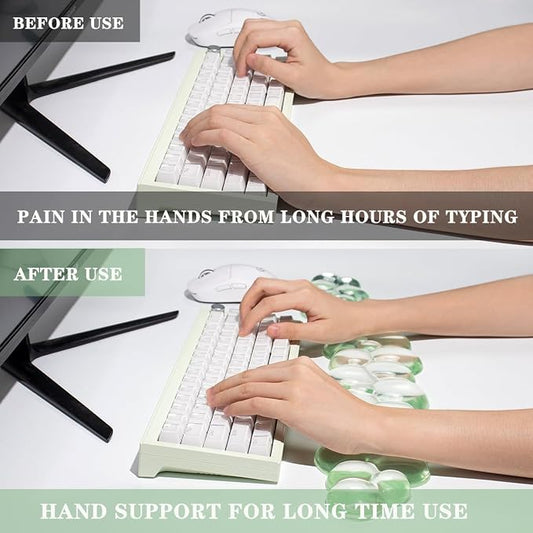 Clear Gel Wrist Rest for Keyboard and Mouse, Cute Ergonomic Silicone Wrist Rest - Image 2