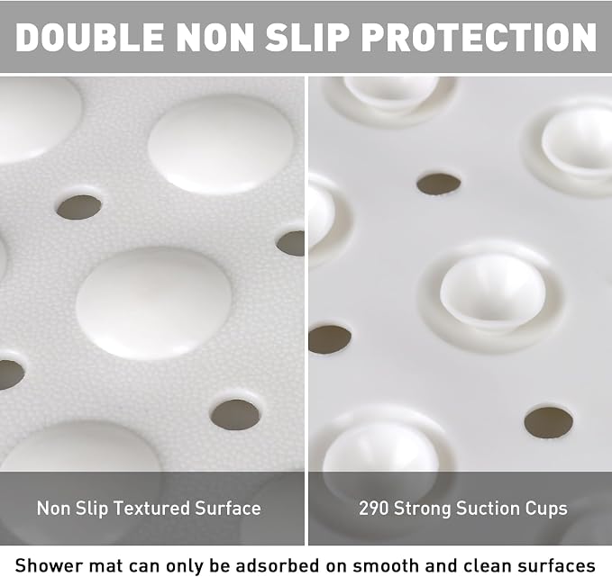 Shower Mat Non Slip: 35.4 x 23.6 Inch Extra Large TPE Shower Mats - Image 4