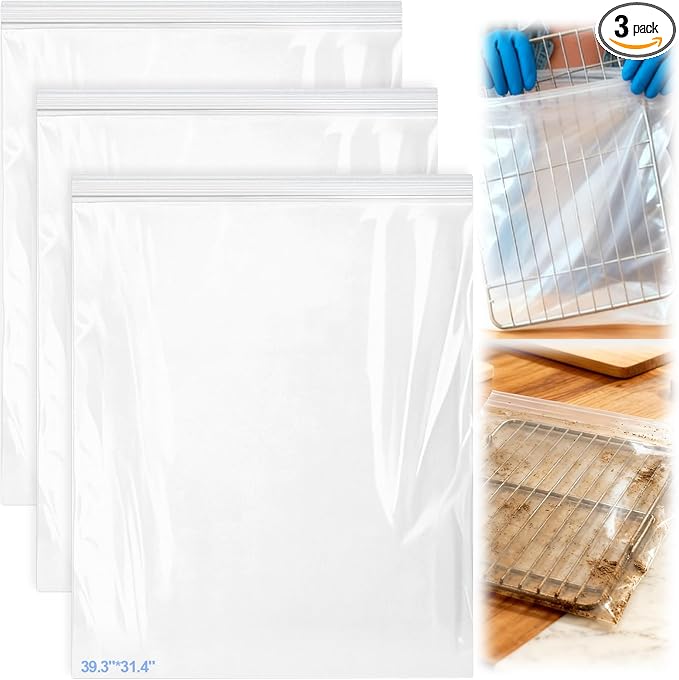 Palksky Oven Rack Cleaning Bags, 31.4''*39.3'' Heavy Duty No Scrub Oven Rack by Palksky