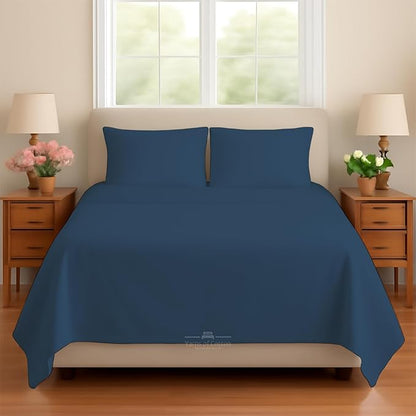 Sleeper Sofa 4 Piece Bed Sheet Set Premium Quality 100% Cotton 500 Thread Count, Smooth & Super Soft Sateen Weave, Extra Soft Bed Sheets, Wrinkle Free, 4 Inch Deep Pocket (Full, Medium)