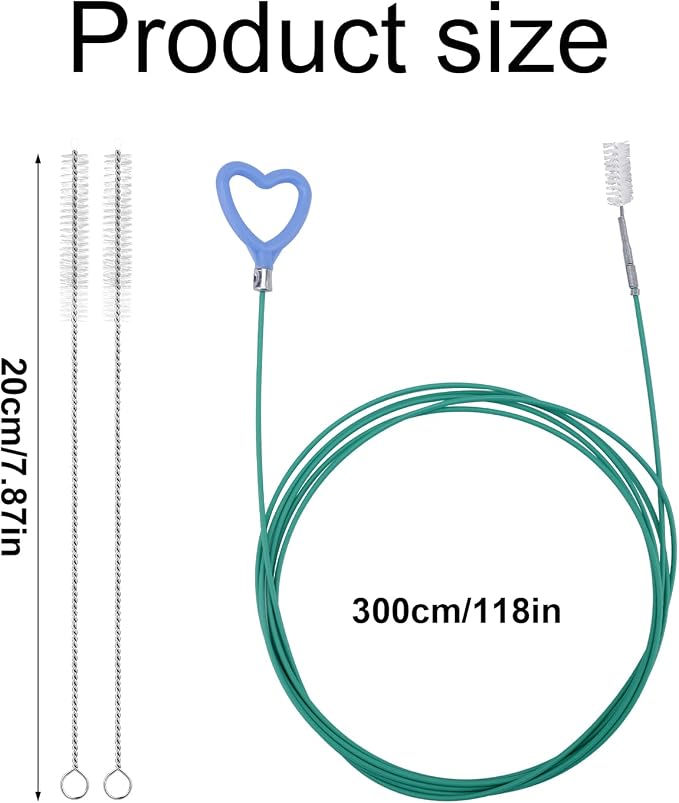 Sunroof Drain Cleaning Tool, 118in Long Wire Pipe Cleaner - Image 2