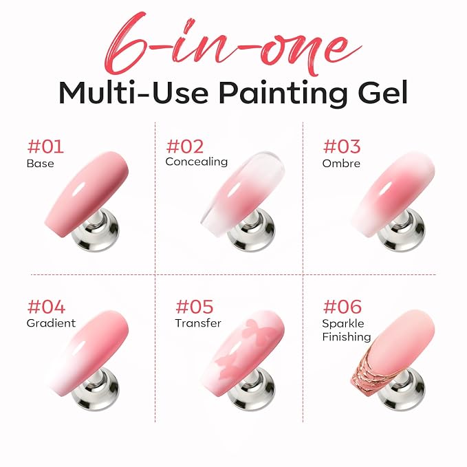 modelones Pat Paint Gel Nail Polish, 2 Colors Soak Off UV Patting Gel Polish - Image 4