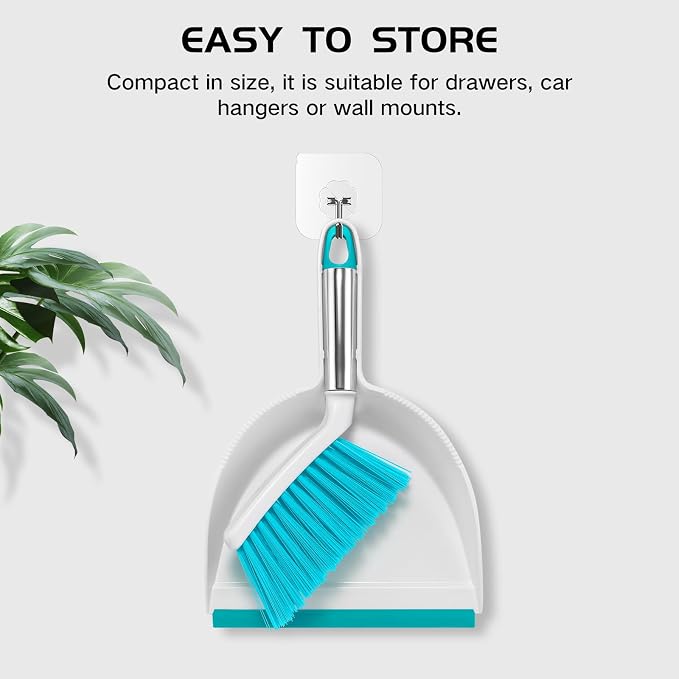 NACENA Mini Broom and Dustpan Set, Small Dust Pan and Brush Set - Image 6