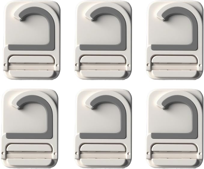 6Pack Broom Holder Wall Mount, Damage Free Hanging Wall Mount Broom and Mop by Kosair