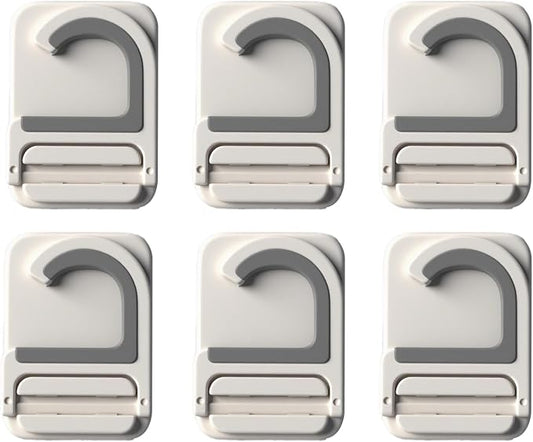 6Pack Broom Holder Wall Mount, Damage Free Hanging Wall Mount Broom and Mop by Kosair