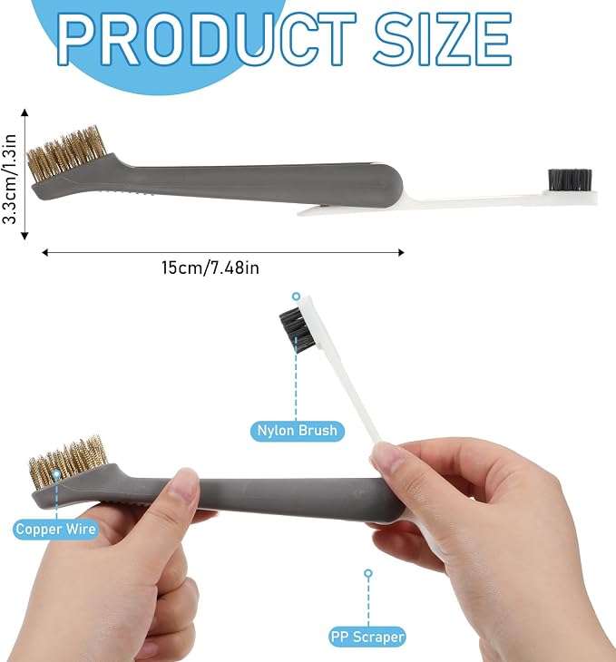 Kitchen Cleaning Scrub Brush Deep Gas Stove Brass Wire Brush - Image 2