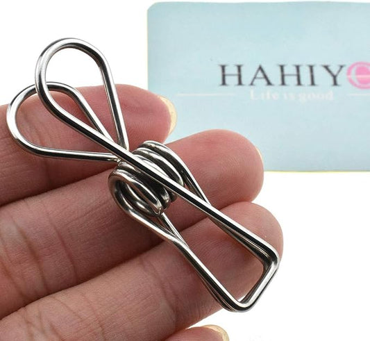 HAHIYO Clothespins Chip Clips All Metal Stainless Steel No Rust Stains Strong by HAHIYO