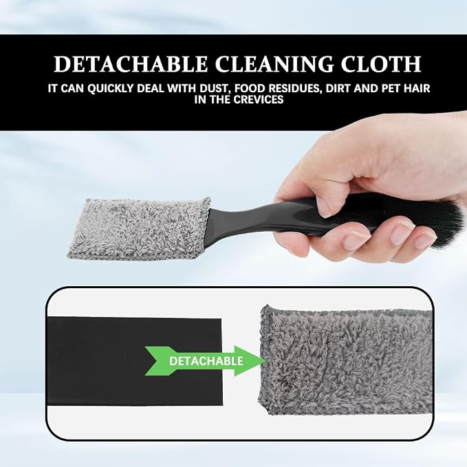 Universal 2 in 1 Duster for Car Clean, Car Vent Cleaner, Double Head Brush - Image 4