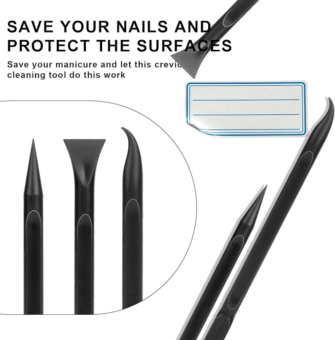 9 PCS Plastic Scrapers Tool for Tight Spaces Non Scratch Label Scrapers Kitchen - Image 6