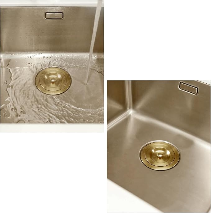 KONE 3-1/2 Inch Brass Sink Drain, Durable Stainless Steel Brass Kitchen Sink - Image 7