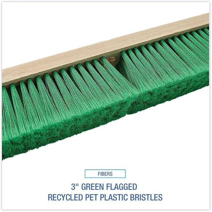 Boardwalk BWK20724 3 in. Flagged Recycled PET Plastic Bristles 24 in. Brush - Image 4