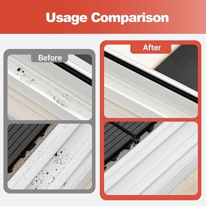 Window Groove Cleaning Brush, 2026 Upgrade 2 in 1 Multifunction Hard Bristle - Image 5