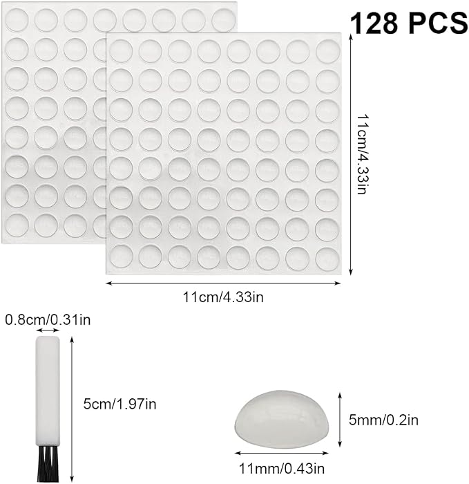 128 Pcs Silicone Nail Art Typing Stickers, - Image 2