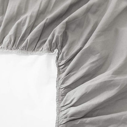 Simple&Opulence Belgian Linen Bed Skirt with Classic 14 inch Tailored Drop Dust Ruffle, Easy Fit Breathable Premium Natural Flax- Pleated Grey, King