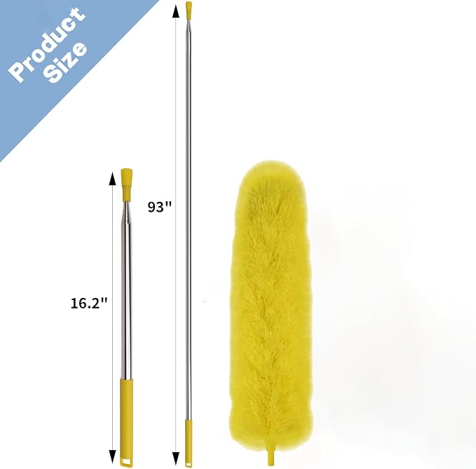 Cobweb Duster with Extension Pole, Spider Web Brush, Dusters - Image 2