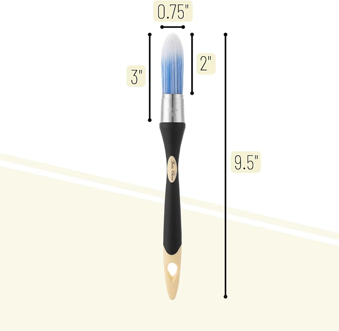 Bates- Trim Paint Brush, 0.75 Inch, Ergonomic Non-Slip Handle, Synthetic - Image 2