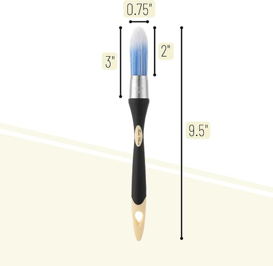 Bates- Trim Paint Brush, 0.75 Inch, Ergonomic Non-Slip Handle, Synthetic - Image 2