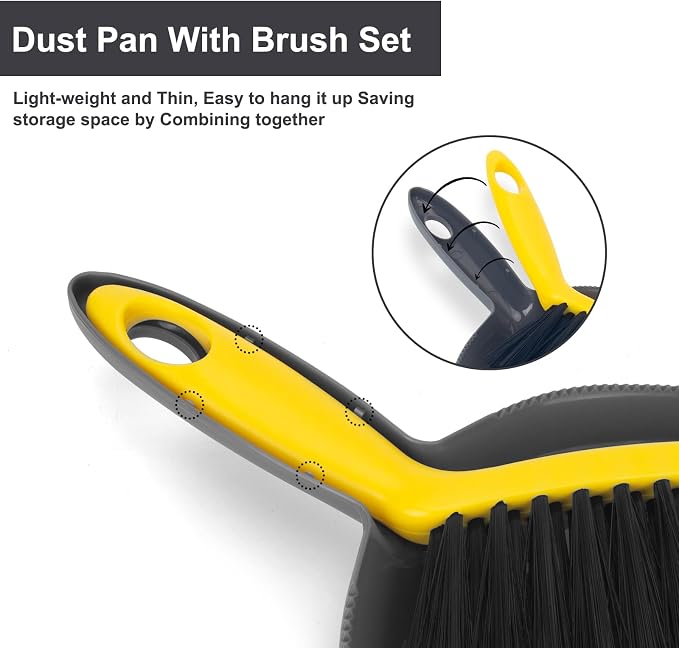 Dustpan and Broom Set Small – Mini Handheld Dustpan and Brush Combo - Image 7