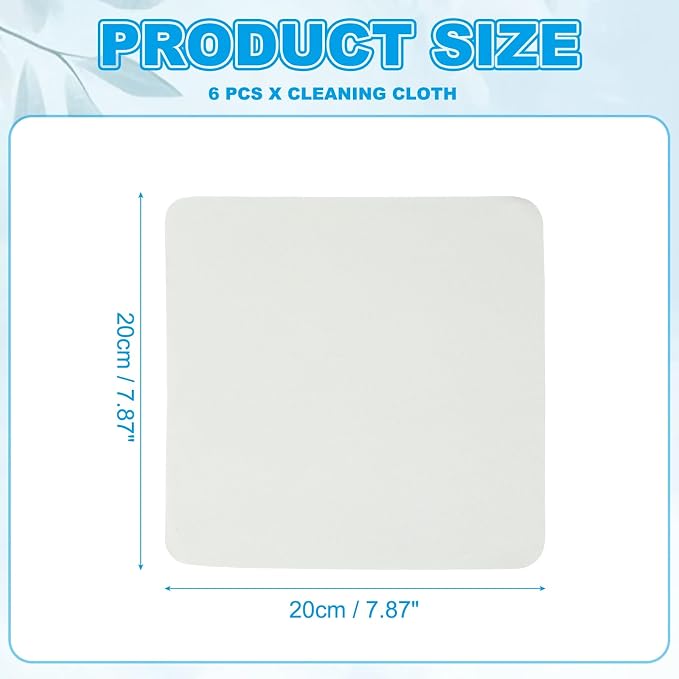 PATIKIL Glasses Cleaning Cloth 7.9" x 7.9", Light Gray - Image 2