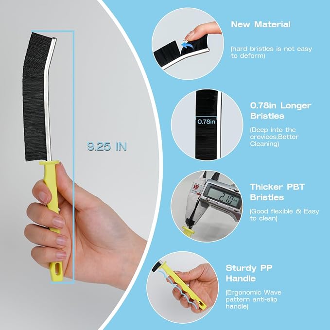 Hard Bristle Crevice Cleaning Brush Multifunctional Corners Gap Cleaning Brush - Image 4