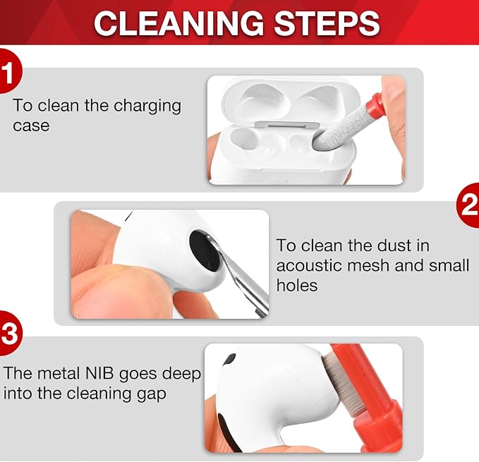 Soft Brush Keyboard Cleaner, Computer Cleaning Tool Kit, 7 in 1 Multipurpose - Image 4