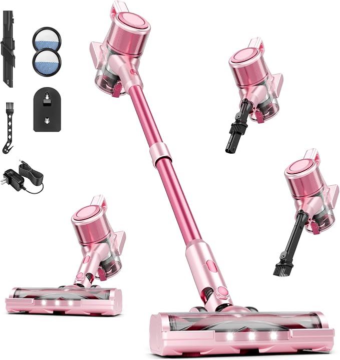 Cordless Vacuum Cleaner, 8 in 1 40Kpa 55Mins, Lightweight Vacuum Cleaners by Unknown
