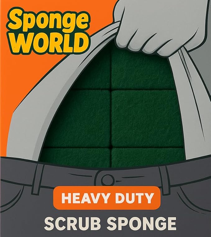 Dish Sponge, Non Scratch Sponges, Heavy Duty Scrub Sponge 24 Pack, Kitchen - Image 2