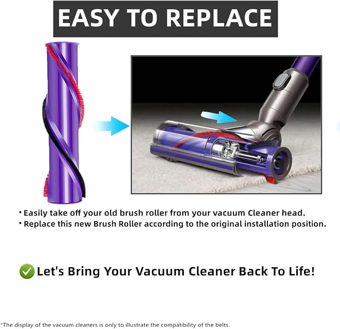 Replacement Brush Roller for Dyson V8 Cordless Vacuum Cleaner, Brush Bar - Image 5