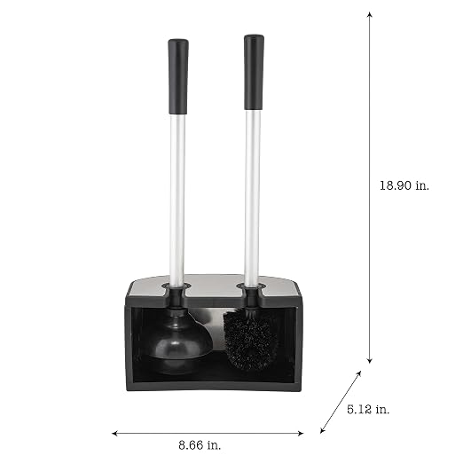 Bath Bliss 2-in-1 Toilet Brush and Plunger Set in Stainless Steel - Image 5
