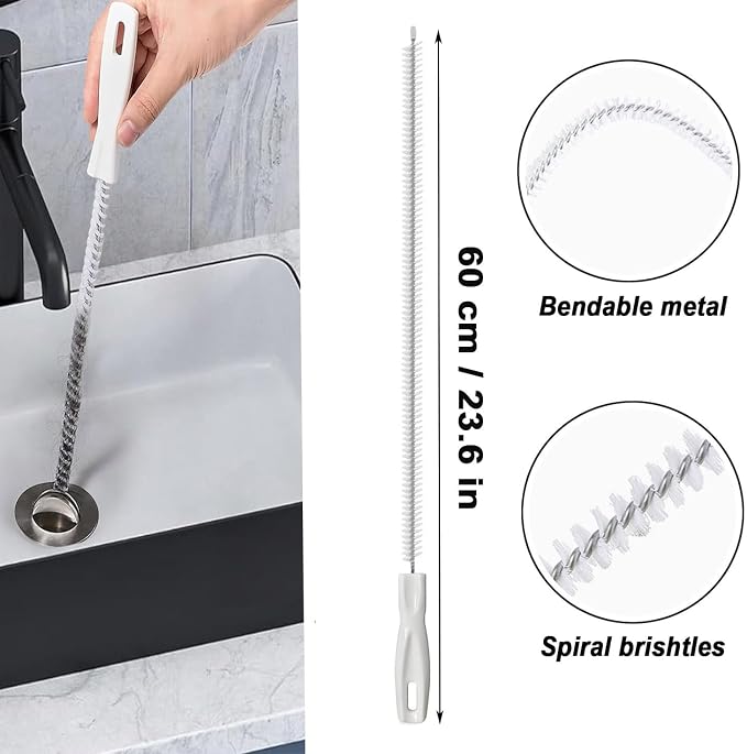Cleaning Brush Kit, Flexible Drain Cleaning Brush, Drain Hair Removal Tool - Image 5