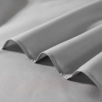 Bed Skirt Queen Size Ruffled Bed Skirt with Split Corners, Queen Bed Skirt 18 Inch Drop, TSUTOMI Queen Size Bed Skirt Light Grey for Ruffled Bed Skirt with Split Corners, Bed Skirt Queen Size