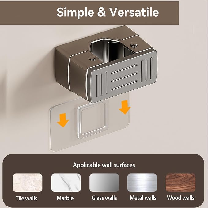 3 Pack Heavy Duty Mop Holder Wall Mount, Strong Adhesive Hanger - Image 8