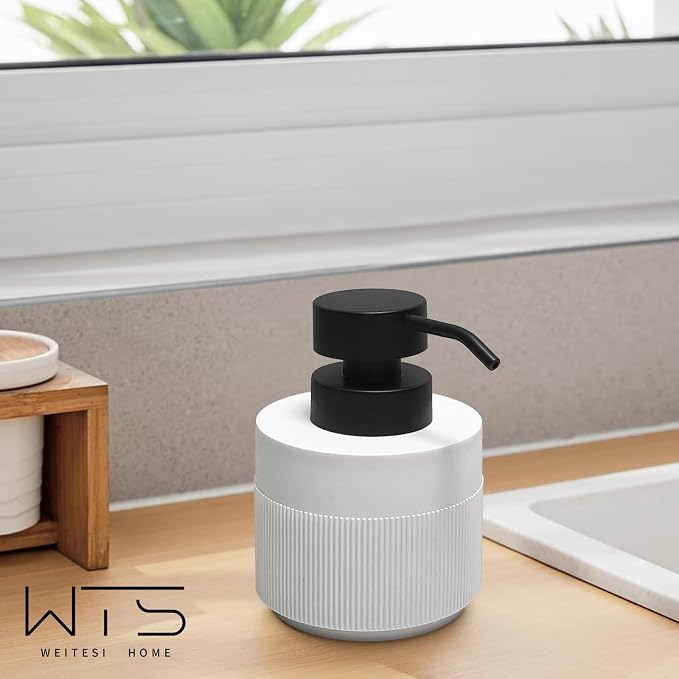 Resin Soap Dispenser for Bathroom, Hand Lotion Liquid Dispenser Easy-to-Press - Image 6