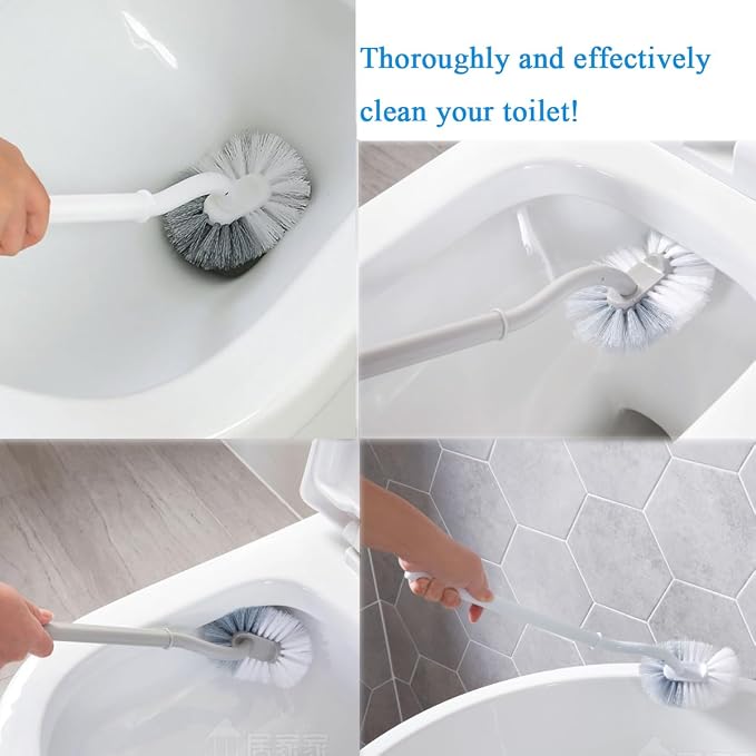 2 Pack Curved Toilet Bowl Brush Without Holder - Image 4