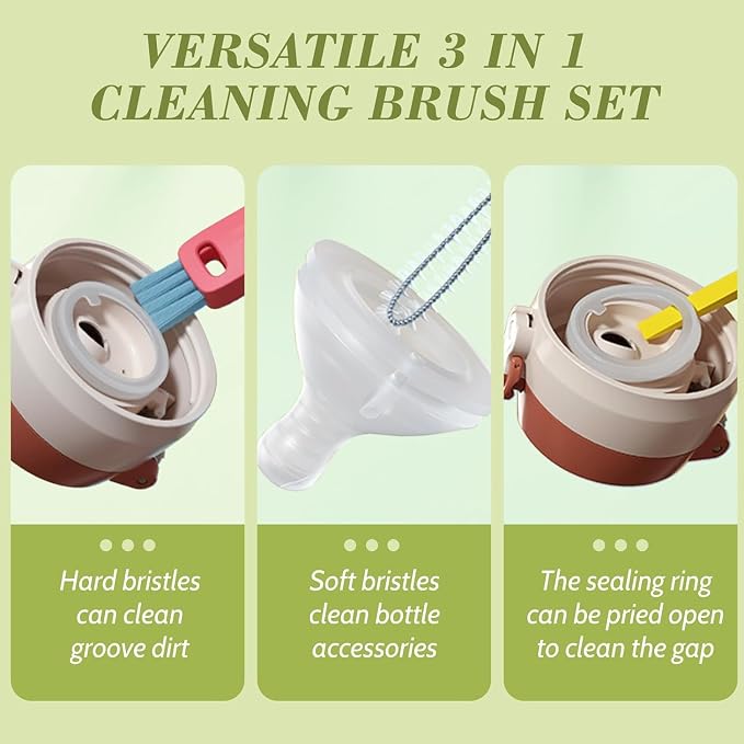 Straw Cleaner Brush Fit for Owala FreeSip 24oz/32oz/40oz, Silicone Long Handle - Image 3