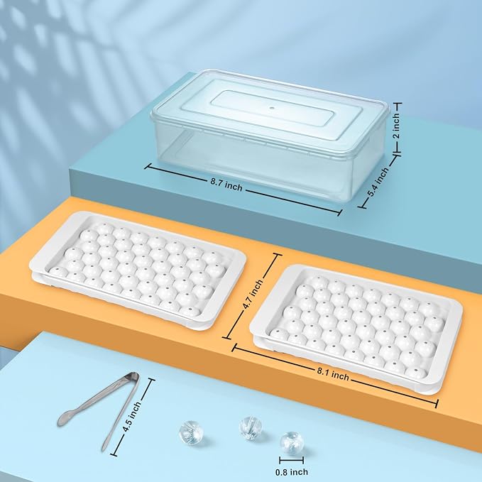 WIBIMEN Ice Cube Tray with Lid and Bin - Image 6