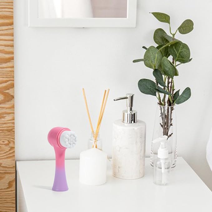 Face Brush 2 in 1, Silicone Facial Cleansing Exfoliating Brush Soft Bristles - Image 7