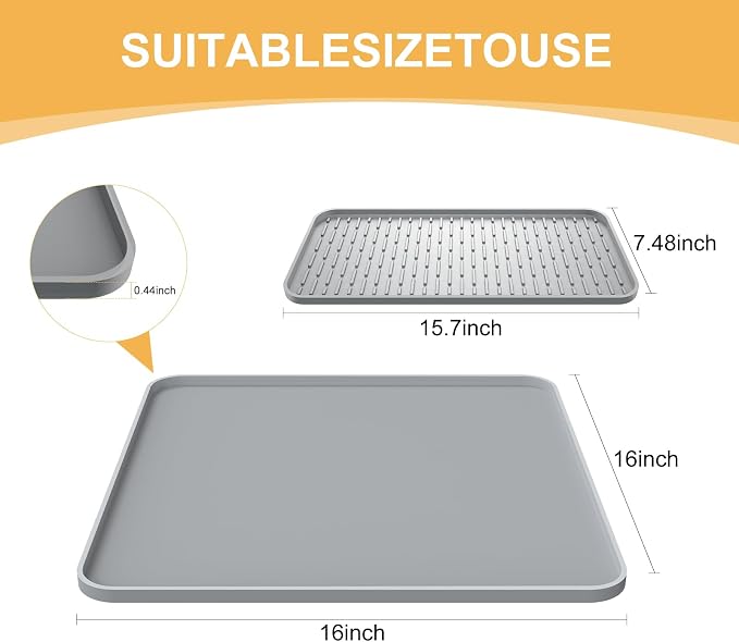 Silicone Coffee Mat, Coffee Bar Accessories Fit Under Coffee Maker Coffee - Image 4