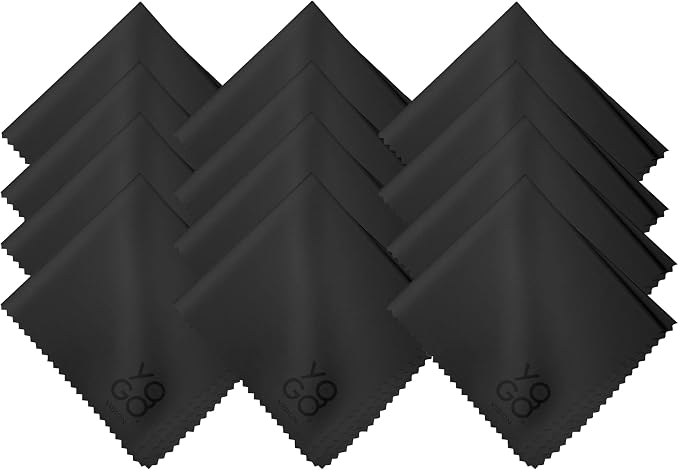 Microfiber Cleaning Cloth 12-Pack Individualy Packed Glasses Cleaning Cloths by YOGOVISION