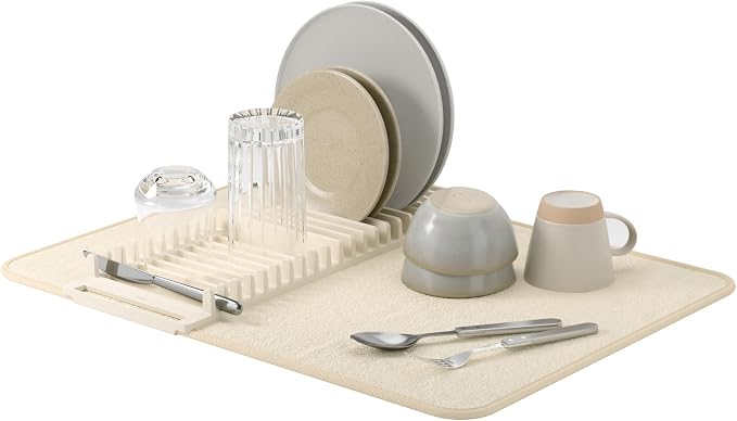 Umbra 330720-354 UDRY Rack and Microfiber Dish Drying Mat-Space-Saving by Umbra