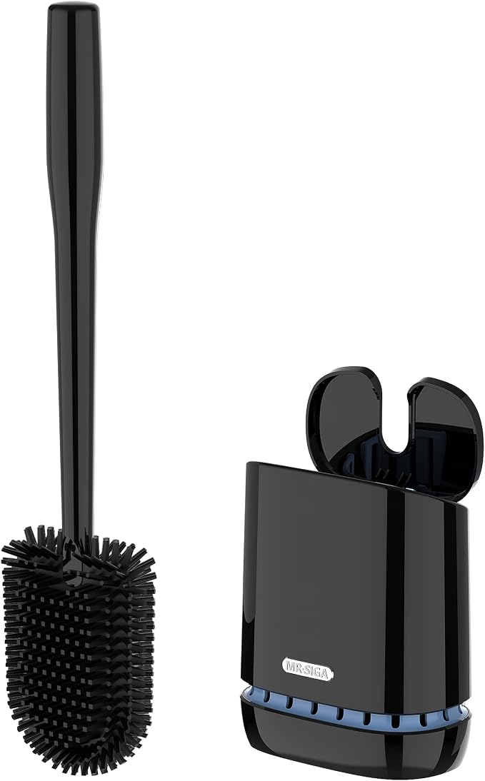 MR.SIGA Toilet Bowl Brush and Holder, Durable and Flexible Bristles, Wall by MRSIGA